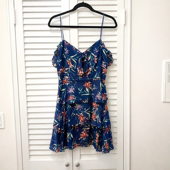 WAYF 💙 Off-Shoulder Tiered Mini Dress - Picture 2 of 8